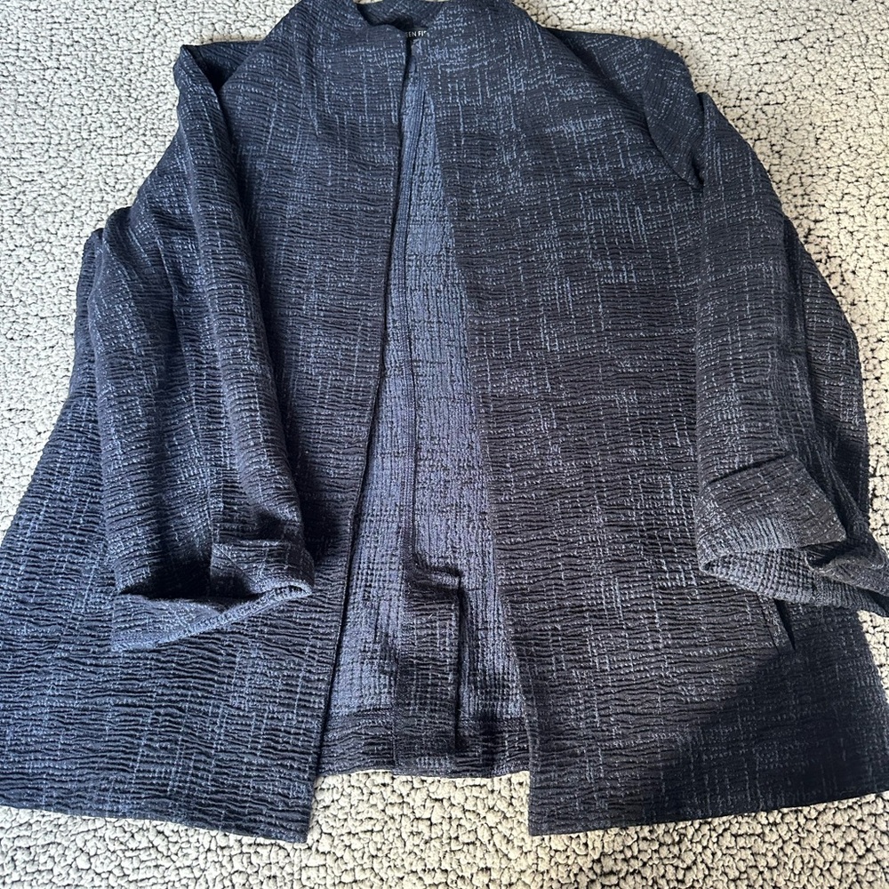 Eileen Fisher Black Textured Blazer
